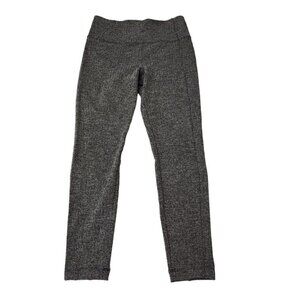 Athleta Leggings Womens Small Delancey Herringbone Gray Stretch Zip Pocket‎